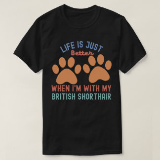 Camiseta A vida é melhor quando estou com o meu bretão brit