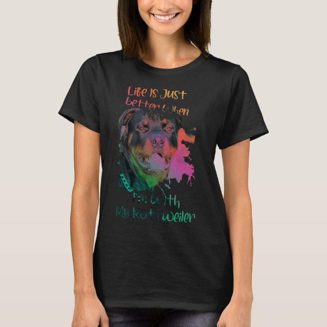 Camiseta A Vida É Melhor Quando Eu Estou Com Meu Coluna Rot (Frente)