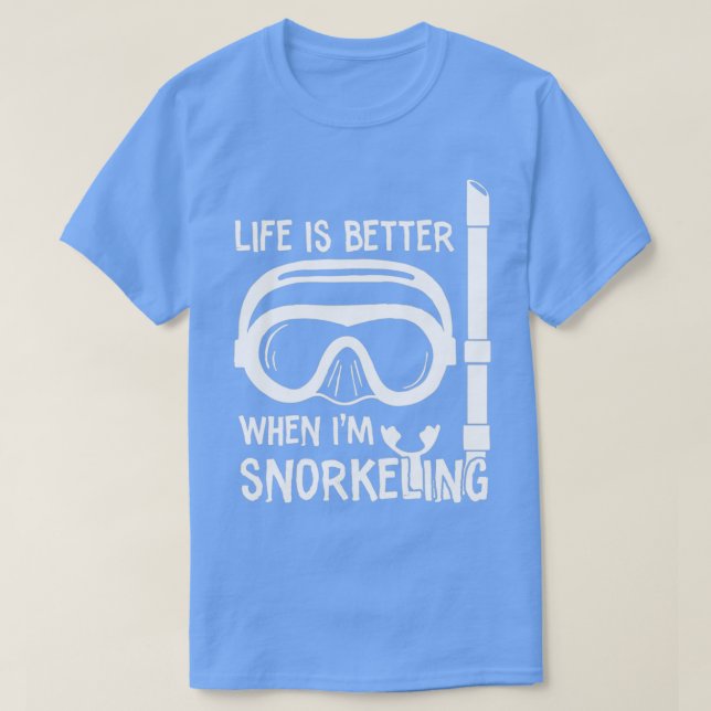 Camiseta A vida é melhor quando o snorkeling de ix27m (Frente do Design)