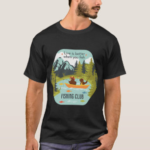 Camiseta A vida é melhor quando se pesca - Clube de Pesca