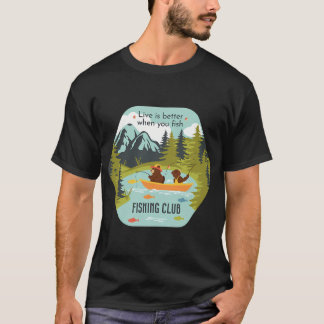 Camiseta A vida é melhor quando se pesca - Clube de Pesca