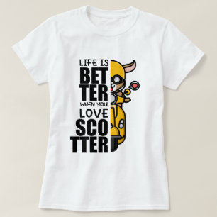 Camiseta "A Vida É Melhor Quando Você Ama Patinete" - Cabra