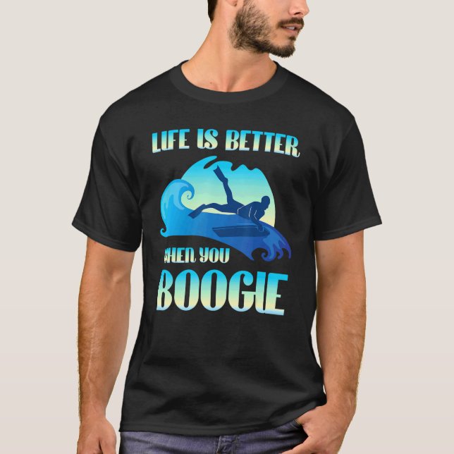 Camiseta A Vida É Melhor Quando Você Booga O Conselho Surfi (Frente)
