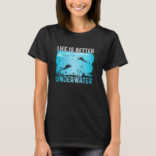 Camiseta A Vida é Melhor Submersa Eu Mergulho