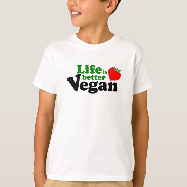 Camiseta A vida é melhor Vegan (Frente)
