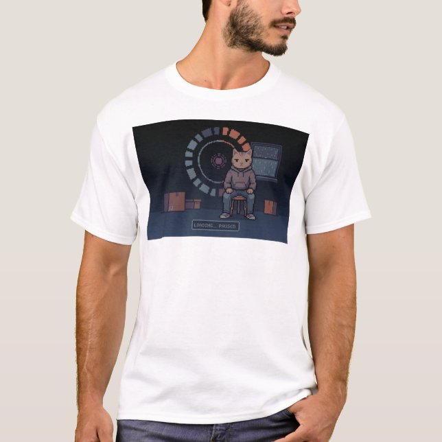 Camiseta A Vida é Modo Difícil – Carregando… (Frente)
