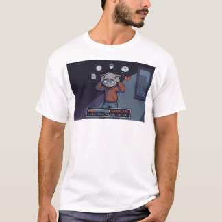 Camiseta A Vida é Modo Difícil – Debuff de Pensar Demais