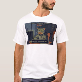 Camiseta A Vida é Modo Difícil – Gato Pixel de Baixo HP