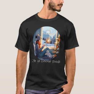 Camiseta A vida é muito boa! engraçado aconchegante Garota 