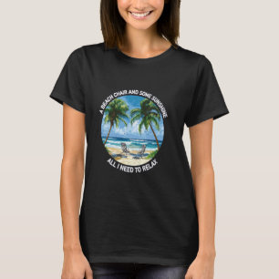 Camiseta A Vida É Muito Boa Palmeiras de Coco Retro Tropi