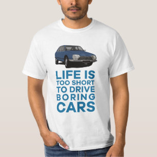 Camiseta A vida é muito curta - Citroën GS em 9 cores