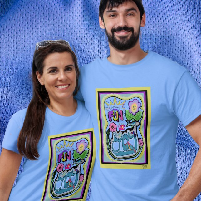 Camiseta A vida é muito curta, divirta-se! Joy Whimsical (Criador carregado)