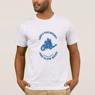 Camiseta A vida é muito curta para café ruim e saltos lento