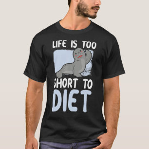 Camiseta A Vida É Muito Curta Para O Leão-Leão-De-Dieta Mar