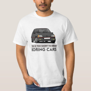 Camiseta A vida é muito curta - Peugeot 205 - escolha sua 