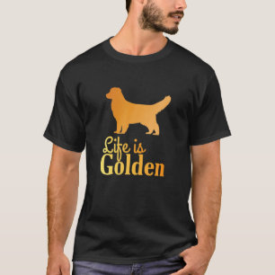 Camiseta A vida é Ouro - Ouro do cão de varejo