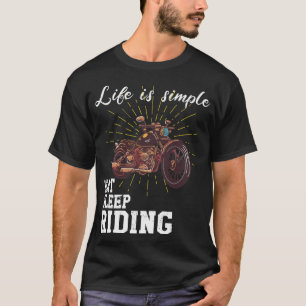 Camiseta A vida é simples - andar de moto