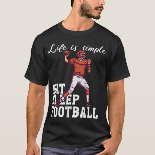 Camiseta A vida é simples - comer futebol