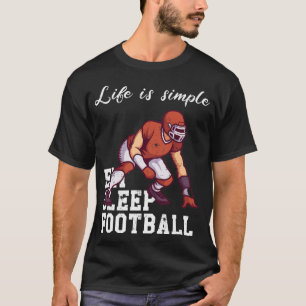 Camiseta A vida é simples - comer futebol