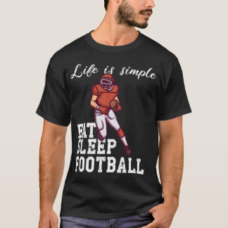 Camiseta A vida é simples - comer futebol