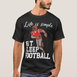 Camiseta A vida é simples - comer futebol