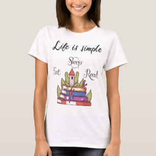 Camiseta a vida é simples - ler