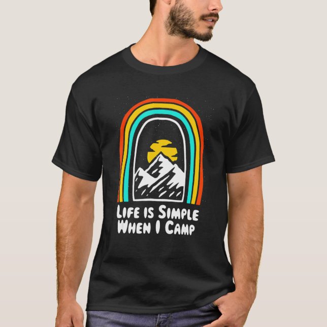 Camiseta A Vida É Simples Quando Eu Acampo O Verão Acampand (Frente)