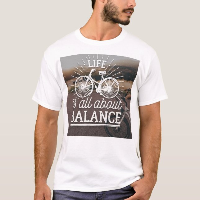 Camiseta A Vida É Sobre Balancear T-shirt (Frente)