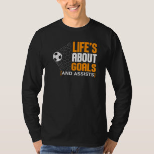 Camiseta A Vida É Sobre Gols E Assistências Futebol Soccer