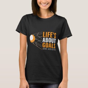 Camiseta A vida é sobre os objetivos de Lacrosse para garot