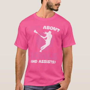 Camiseta A vida é sobre os objetivos do jogador de lacrosse