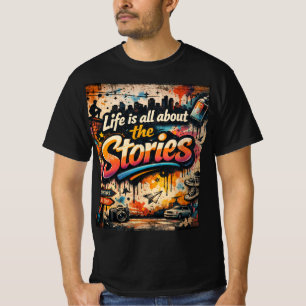 Camiseta "A vida é toda sobre as Histórias"