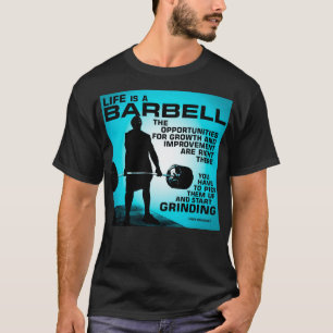 Camiseta A Vida É Um Barbell - Workout Gym Inspirational