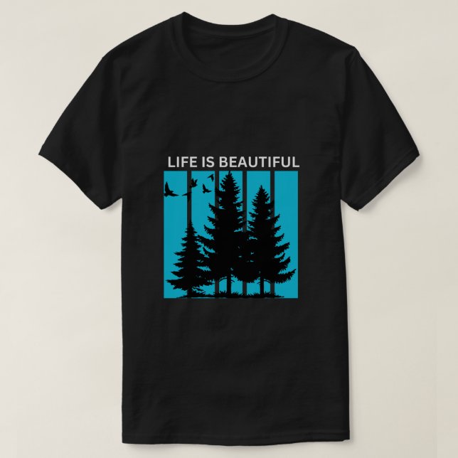 Camiseta A vida é um belo presente perfeito para o amor da  (Frente do Design)