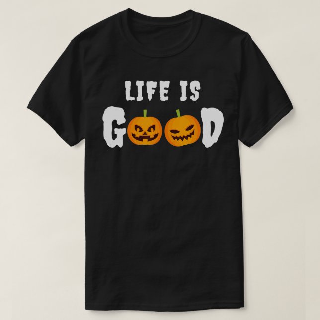 Camiseta A Vida É Um Bom Legal Teto De Figurino De Pumpkin  (Frente do Design)