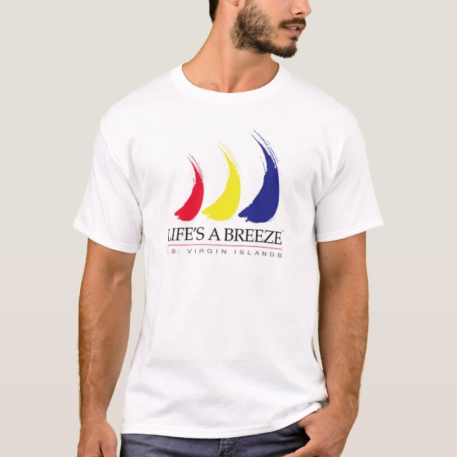 Camiseta A vida é um Breeze®_Paint-The-Wind_US Virgin (Frente)