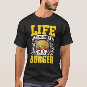 Camiseta A Vida É Um Burger De Comida Curta