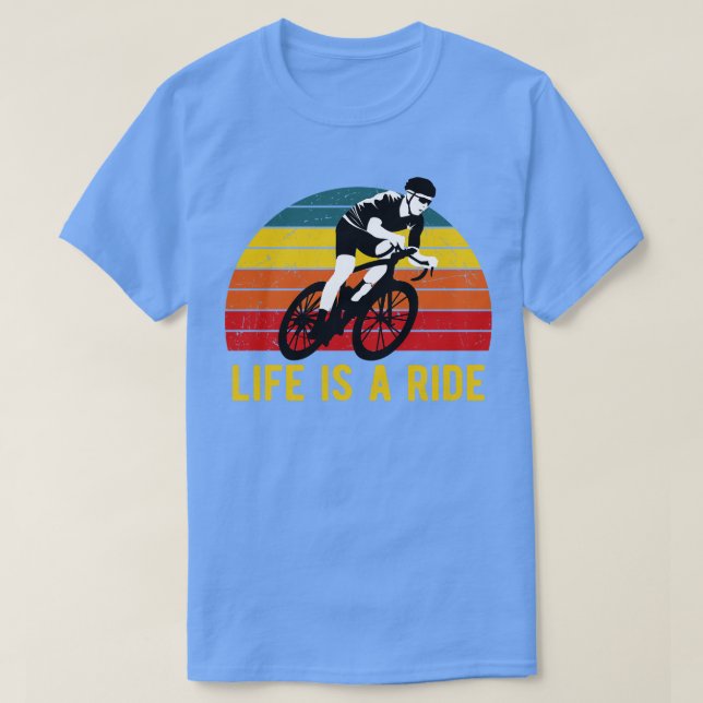 Camiseta A Vida É Um Ciclo De Ciclo De Corrida (Frente do Design)