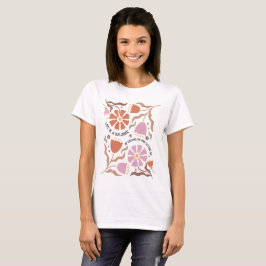 Camiseta A Vida É Um Equilíbrio De Segurar Citação De Flor