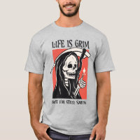 A Vida É Um Grim Funny Grim Reaper Engraçado Sarcá