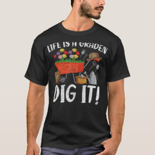 Camiseta A Vida É Um Jardim Cave-o Jardim Jardinagem Planta