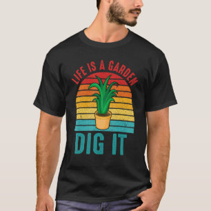 Camiseta A Vida É Um Jardim Cave-o Jardinagem Jardineiro