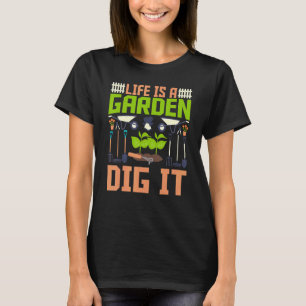 Camiseta A Vida É Um Jardim Cave-o Jardinagem Plantas Jar