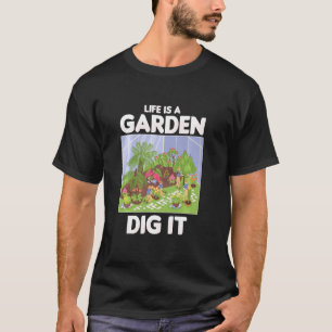 Camiseta A Vida É Um Jardim Cave-o Jardineiro Horticultor F