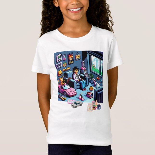 Camiseta A Vida É Um Jogo. #Part2 (8 bits) (camisa do jogad (Frente)
