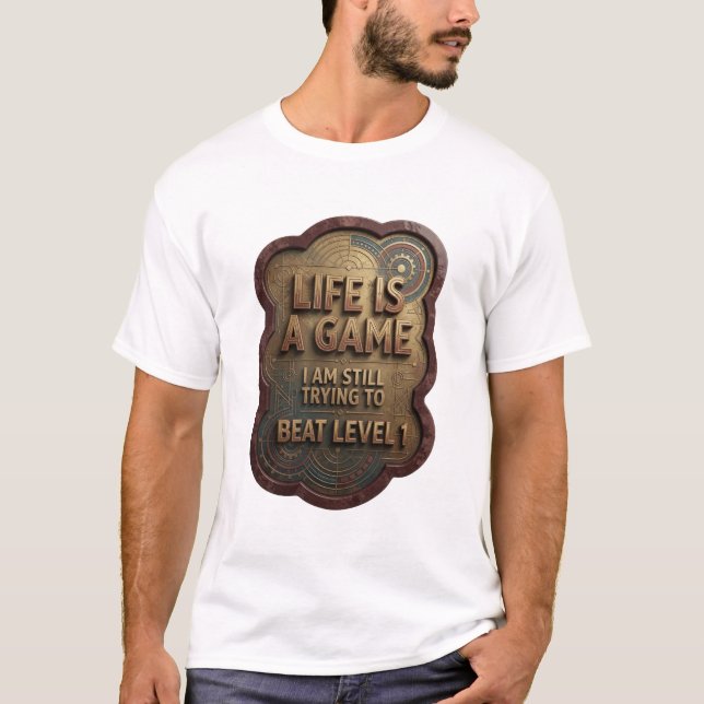 CAMISETA A VIDA É UM JOGO QUE EU AINDA ESTOU TENTANDO VENCE (Frente)
