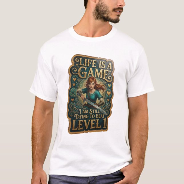 CAMISETA A VIDA É UM JOGO QUE EU AINDA ESTOU TENTANDO VENCE (Frente)