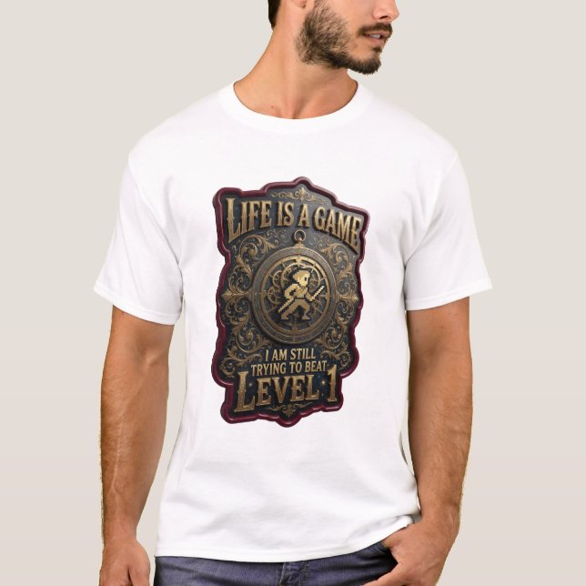 CAMISETA A VIDA É UM JOGO QUE EU AINDA ESTOU TENTANDO VENCE (Frente)
