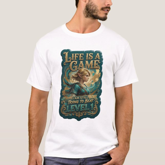 CAMISETA A VIDA É UM JOGO QUE EU AINDA ESTOU TENTANDO VENCE (Frente)