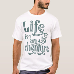Camiseta A Vida É Uma Aventura Camper Camping Ao Ar Livre